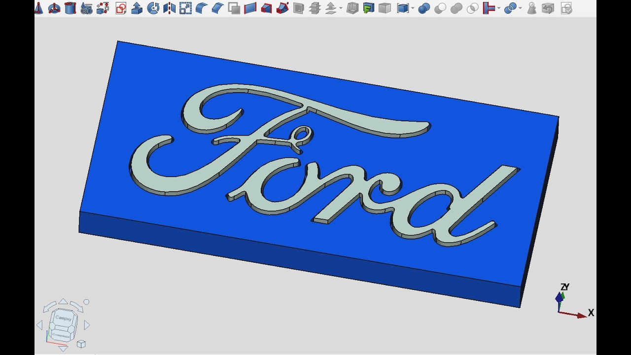 76. FreeCAD 1.0 Для начинающих с нуля! Утопленный текст с зазором (для клея)