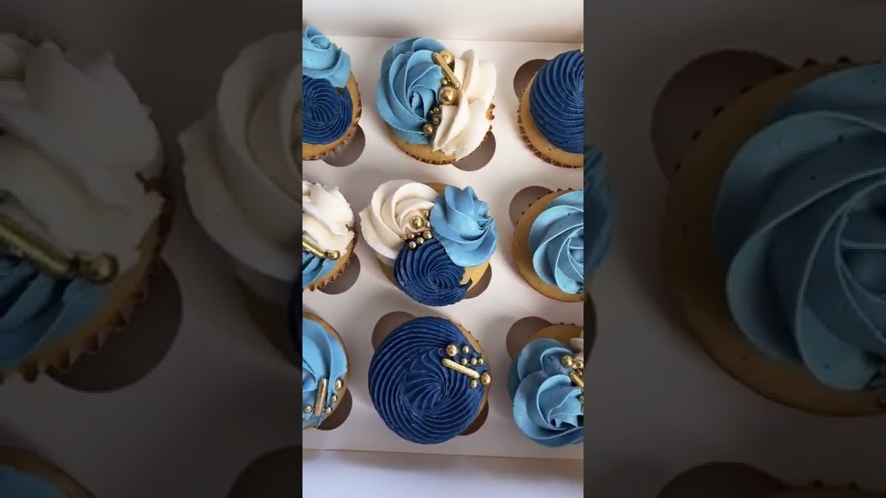 blue cupcake ideas 🍩🍦🍭🎂❤️
