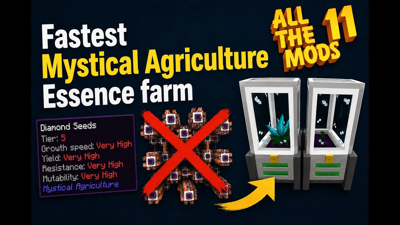 Najszybsza farma esencji Mystical Agriculture w ATM11 - NOWA META!?