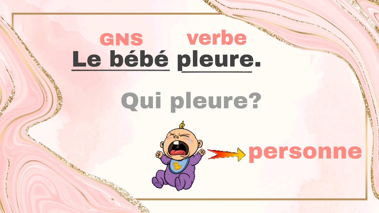 Le groupe nominal sujet (GNS)