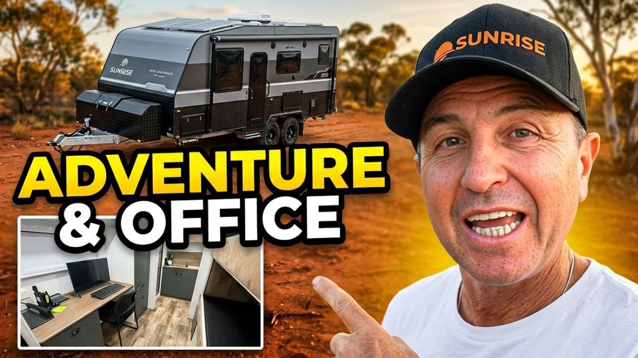 This Off-Road Family Caravan Has It All! | Sunrise 24ft Adventure with Workstation & Off-Grid Power