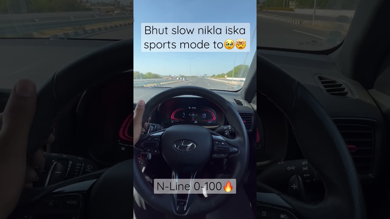 Venue N-Line sports mode 0-100 speed Test gone wrong❌🥲 #trending #car #youtubeshorts #automobile