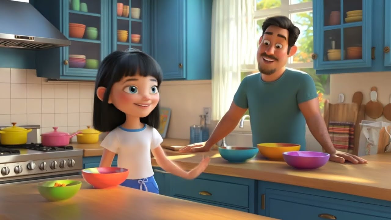 Kiki Helps Daddy Cook 🍳👨‍🍳 | Kids Cooking Song | Nursery Rhymes & Family Learning