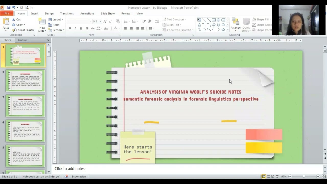 ANALYSIS OF VIRGINIA WOOLF’S SUICIDE NOTES - FORENSIC LINGUISTIC