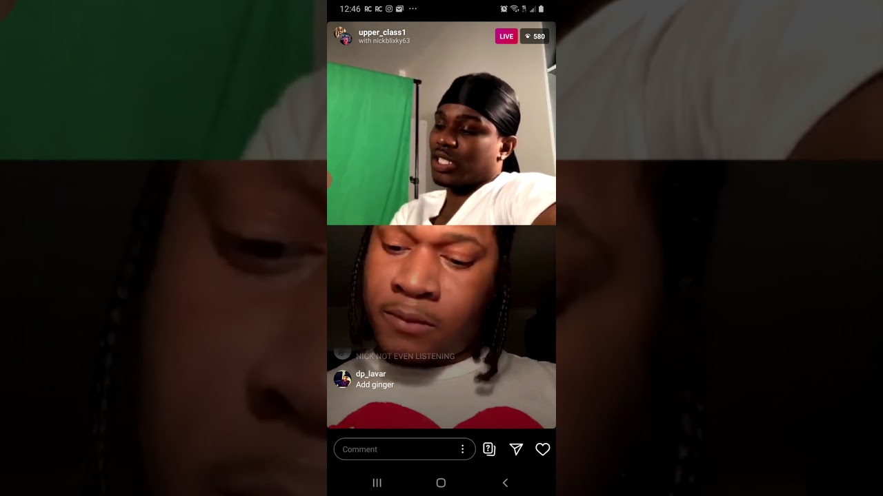 Nick Blixky On IG Live Talking to Upper Class !