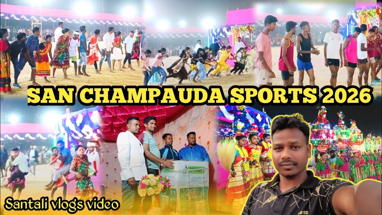 SAN CHAMPAUDA SPORTS 2026//Rairangpur block MBJ//@jola kola official Santali vlogs video//