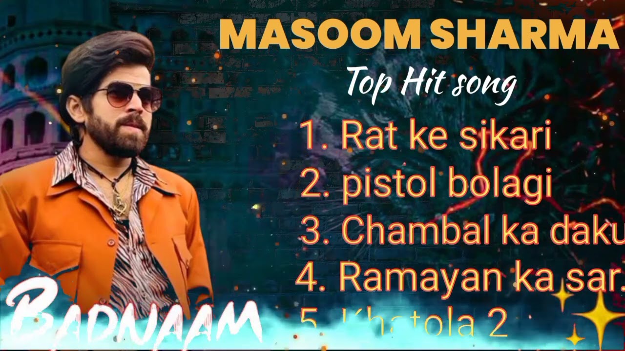 MASOOM SHARMA TOP HIT SONG | 5 Top Haryanvi Best Song | Badmashi Haryanvi Song 🎵🎵