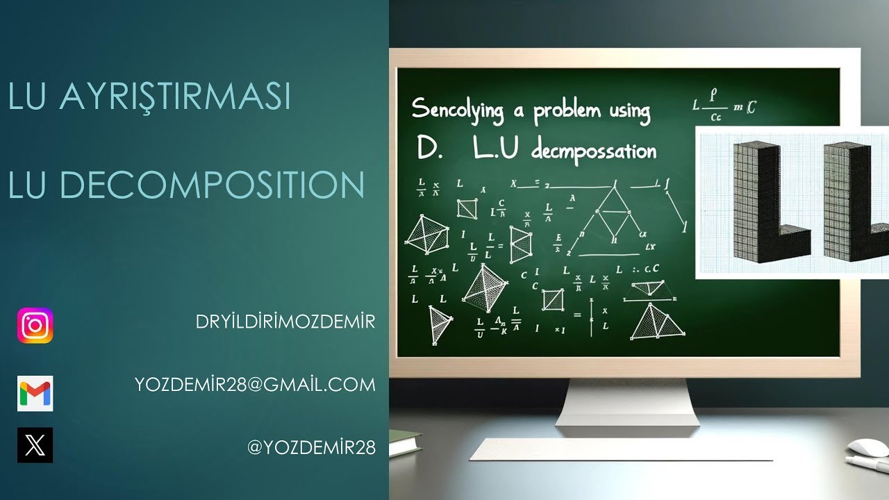 Doolittle Yöntemi ile LU Ayrıştırması (LU Decomposition with #Doolittle's method) Örnek: 1