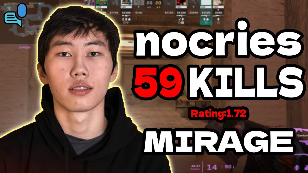 nocries 59 KILLS | Rating 1.72 | SoloQ +VOICE | mirage FACEIT NA | Jan 10, 2026