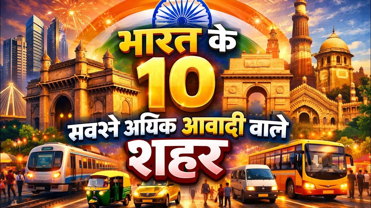 Top 10 Most Populated Cities In India|भारत के 10 सबसे अधिक आबादी वाले शहर|