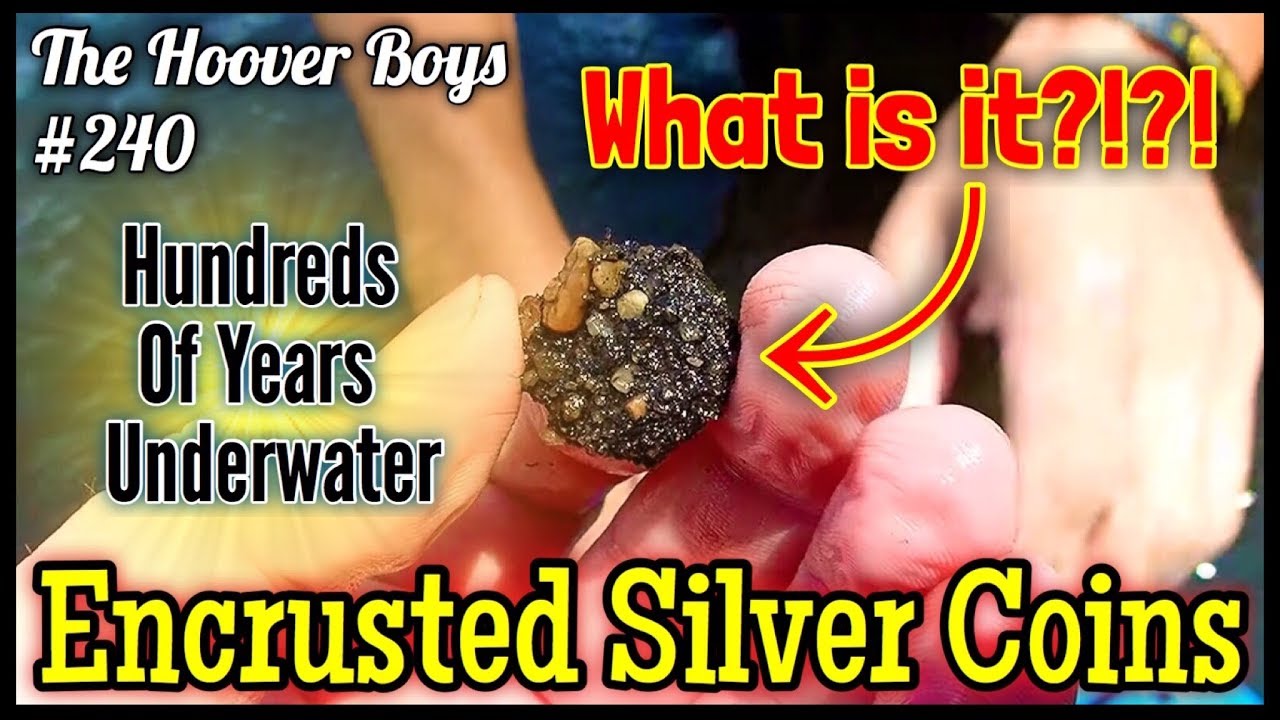 What is it? Discovered Encrusted Silver Coins LOST Hundreds of Years Ago! Metal Detecting