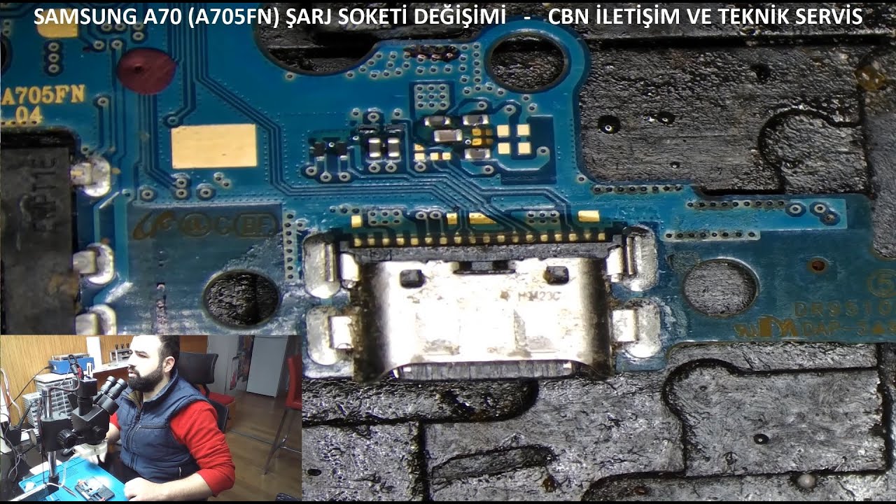 Samsung A70 (A705FN) Şarj Soketi Değişimi