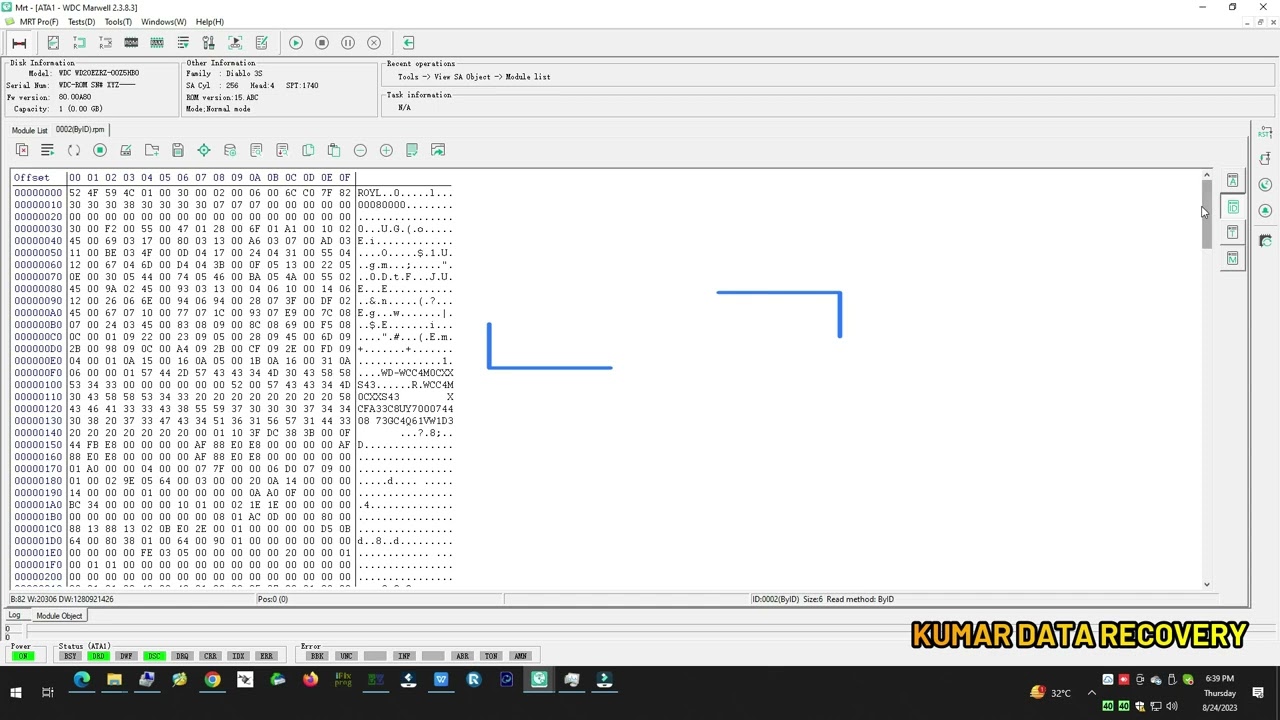 WD 2TB DESKTOP HARD DRIVE NOT DETECTING RECOVERY |KDRLab| MRT DATA RECOVERY
