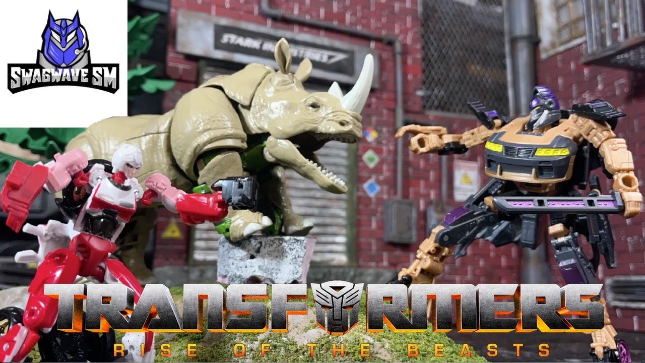 Transformers Rise of the Beast- Arcee vs Nightbird vs Rhinox [Stop Motion Film Part 3]