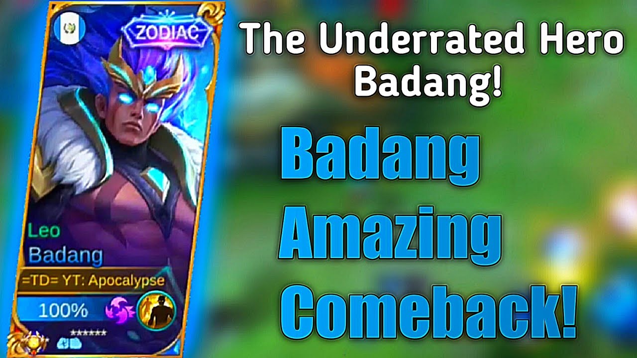 THE UNDERRATED HERO, BADANG! | MLBB | BADANG AMAZING COMEBACK!