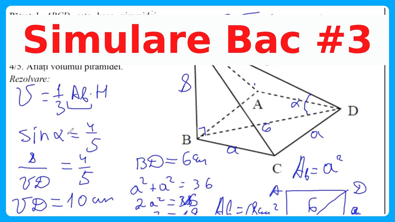 Simulare 3 BAC Matematica real 2019 rezolvarea completa examen.md