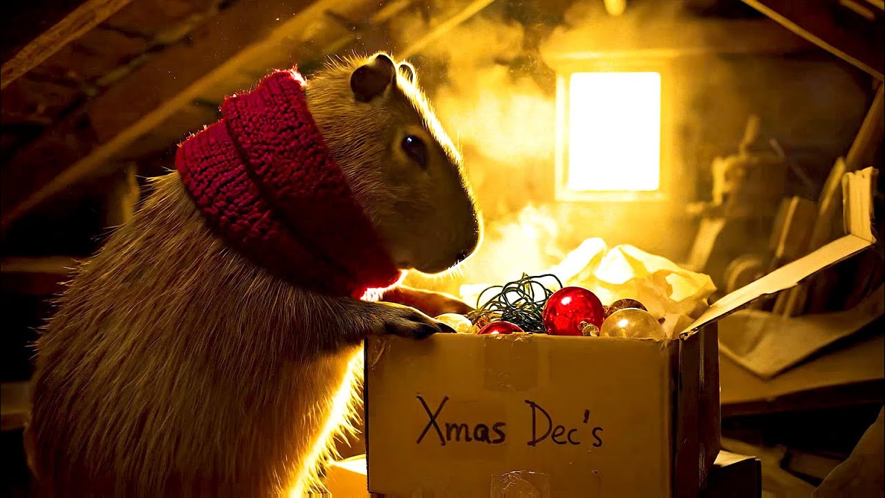 🎄DIY Holiday Master! Capybara Decorates the Tree and Inflates the Giant Snowman