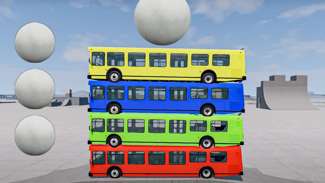 1000 Ton Ball vs Cars &ndash; BeamNG.Drive