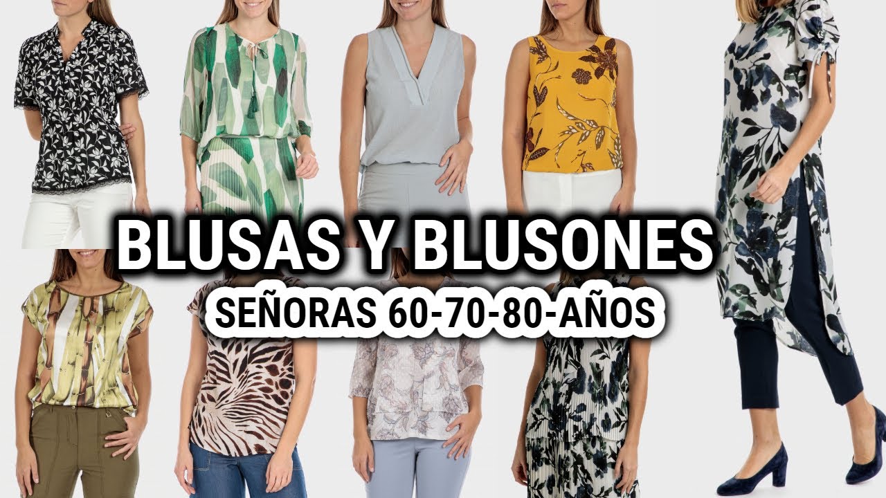 BLUSAS MODERNAS para SE&Ntilde;ORAS de 60 70 Y 80 A&Ntilde;OS/ BLUSAS BONITAS y ELEGANTES PARA MUJERES de 60 a 80