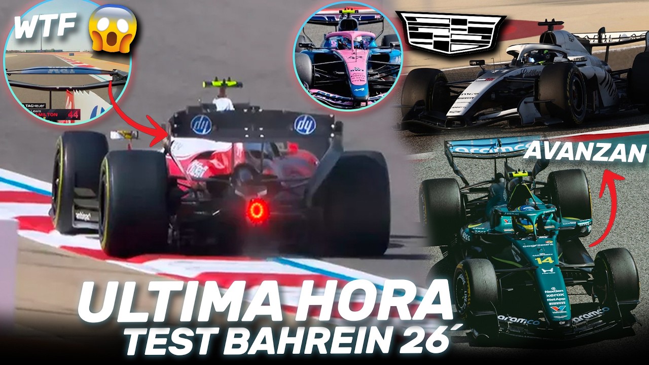 ¡¡LOCURA de FERRARI!! CADILLAC RECUPERA, ASTON AVANZA - RESUMEN MAÑANA DIA 2 TEST de BAHREIN F1 2026