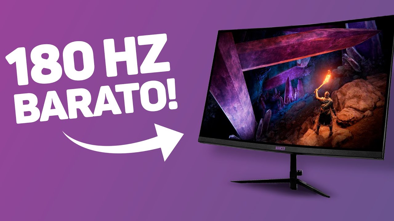 Mancer Valak - MONITOR GAMER 180HZ, BARATO e com TELA CURVA!