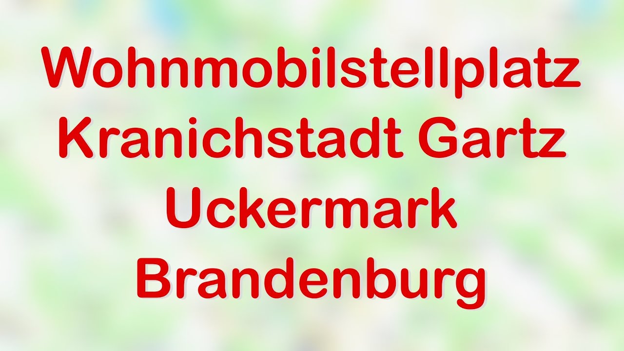 Wohnmobil - WoMo Stellplatz Gartz/Uckermark/Brandenburg