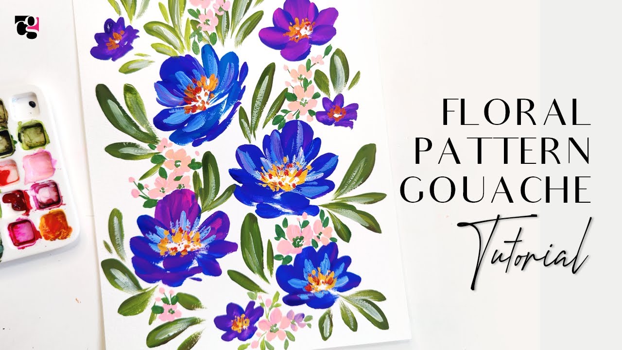 How to Paint Loose Flowers in Gouache - Hello Clarice Tutorials