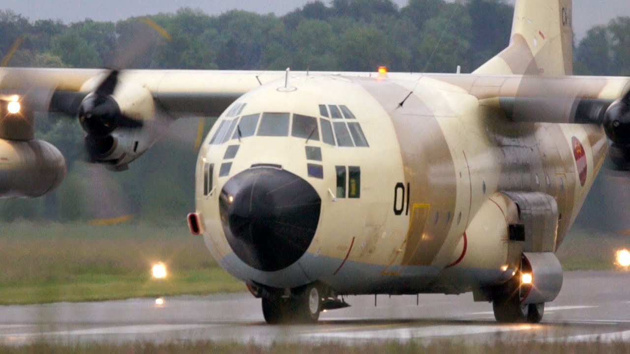 Royal Moroccan Air Force Landings: Lockheed C-130 Hercules & Alenia C-27J Spartan at Bern Airport