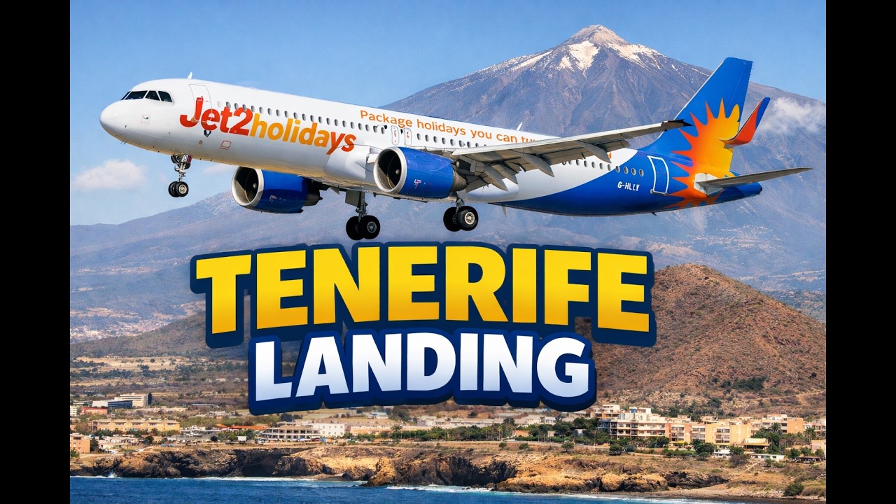Jet2 Manchester to Tenerife arrival - A321neo