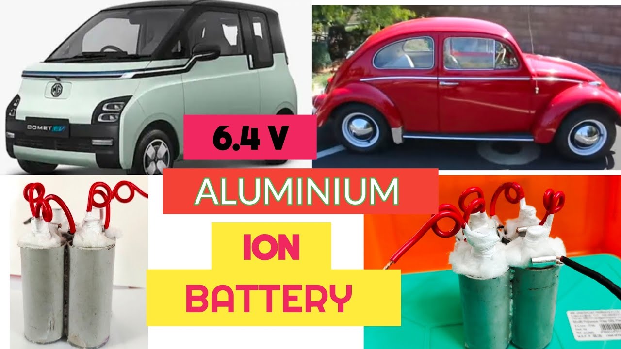 NEW ALUMINIUM ION BATTERY , EXCELLENT RECHARGEABLE ,  DIY WITH AVAILABLE MATERIALS , 6.4V , C 200mA.