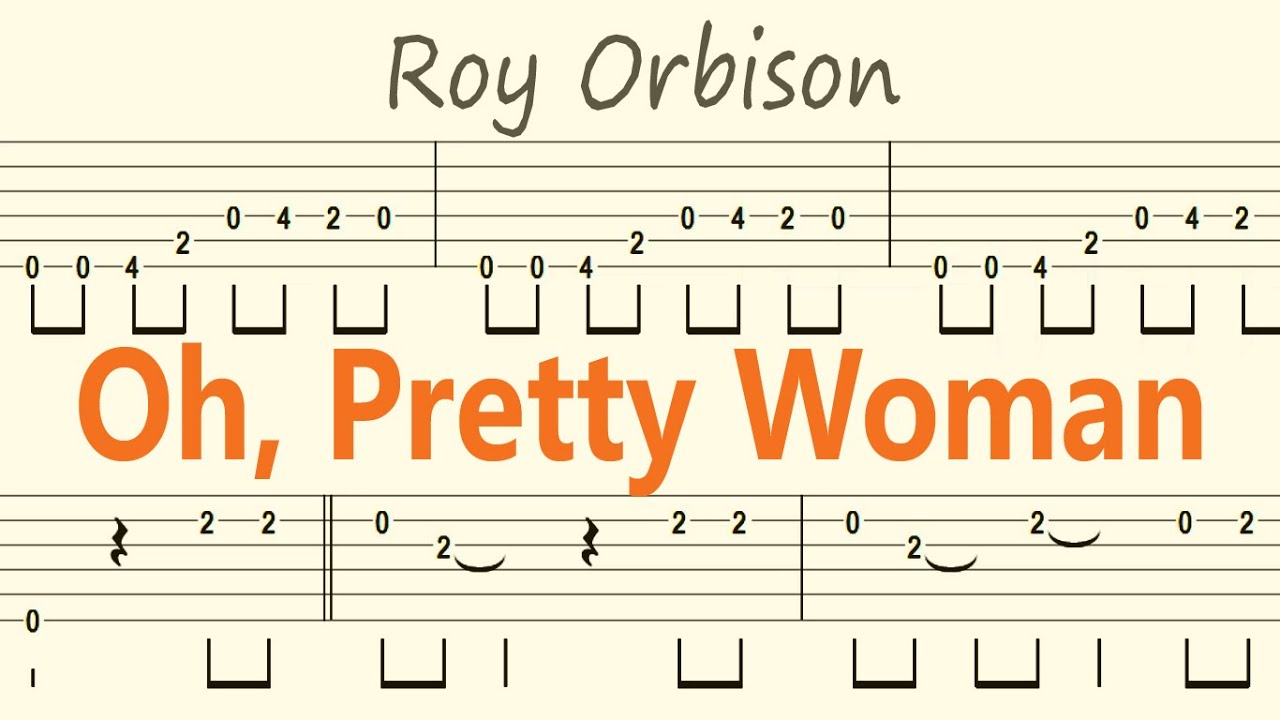 Oh, Pretty Woman / Roy Orbison / Guitar Solo Tab+BackingTrack