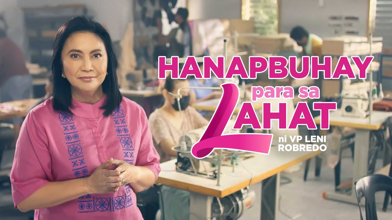 Plano ni VP Leni Robredo: Hanapbuhay Para Sa Lahat