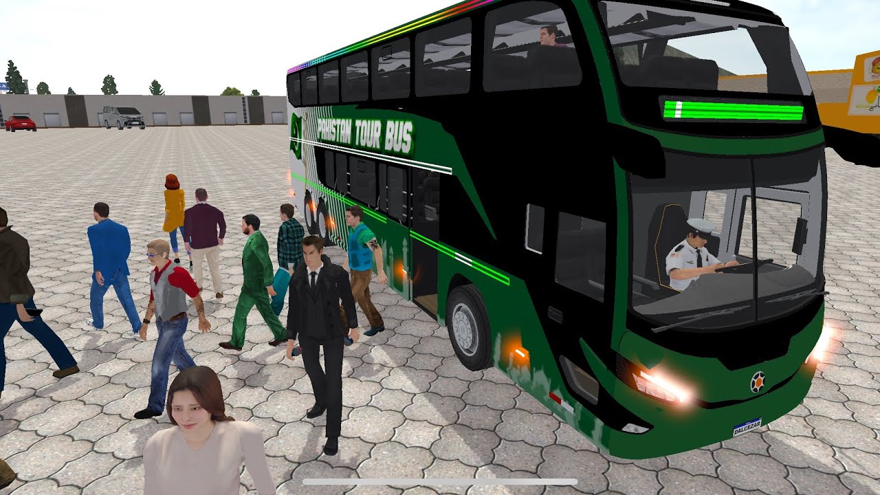 American bus driving gaming video 4K trading video