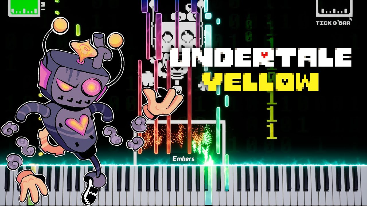 Undertale Yellow OST- Guns Blazing (Piano Tutorial & Sheet)