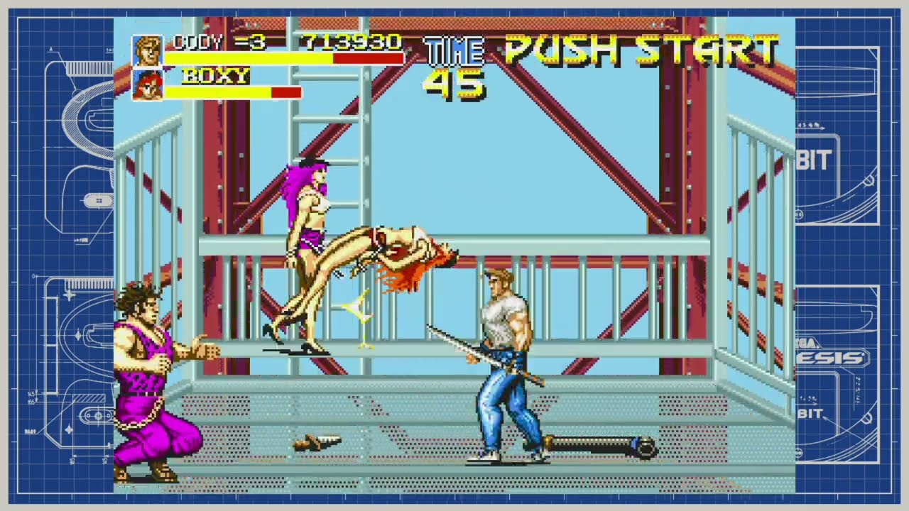 メガドライブミニ2版　ファイナルファイトCD　コーディー　ノーミスクリア　Final Fight CD Cody  No Miss Clear