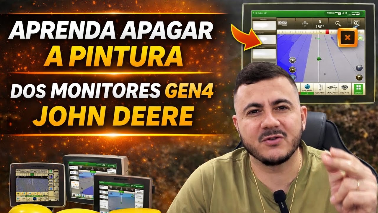 COMO APAGAR A PINTURA / COBERTURA DO MONITOR GS4 JOHN DEERE? SOLUÇÃO!✅ 🚜🛰️