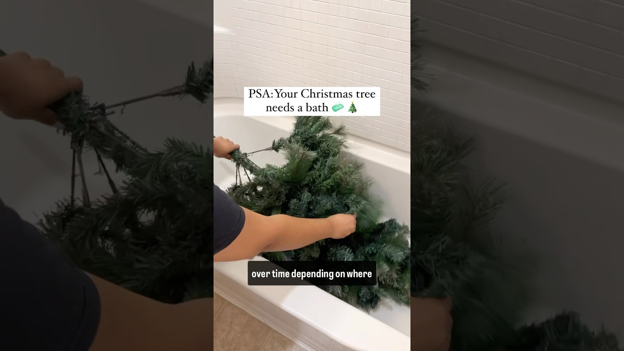 PSA Your artificial Christmas tree needs a bath #cleaninghacks #cleaningtips #christmastree