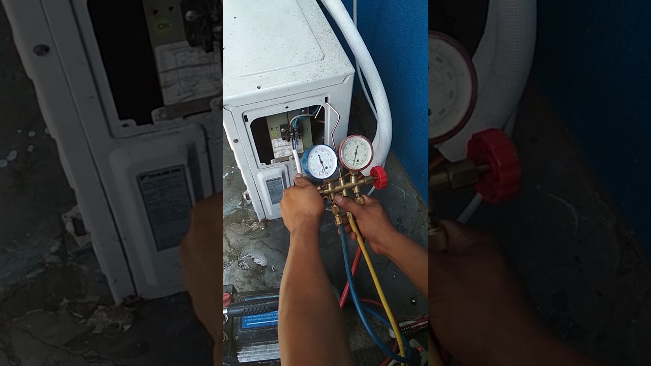 Cara isi freon AC