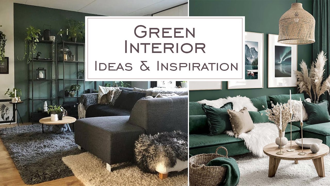 Green Color in Interior Design. Ideas for use in decor and furniture