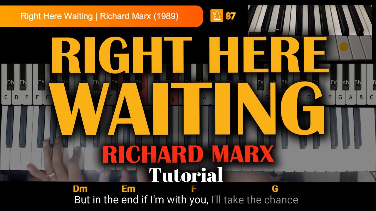 Right Here Waiting (Richard Marx) Piano or Keyboard Tutorial chords & lyrics