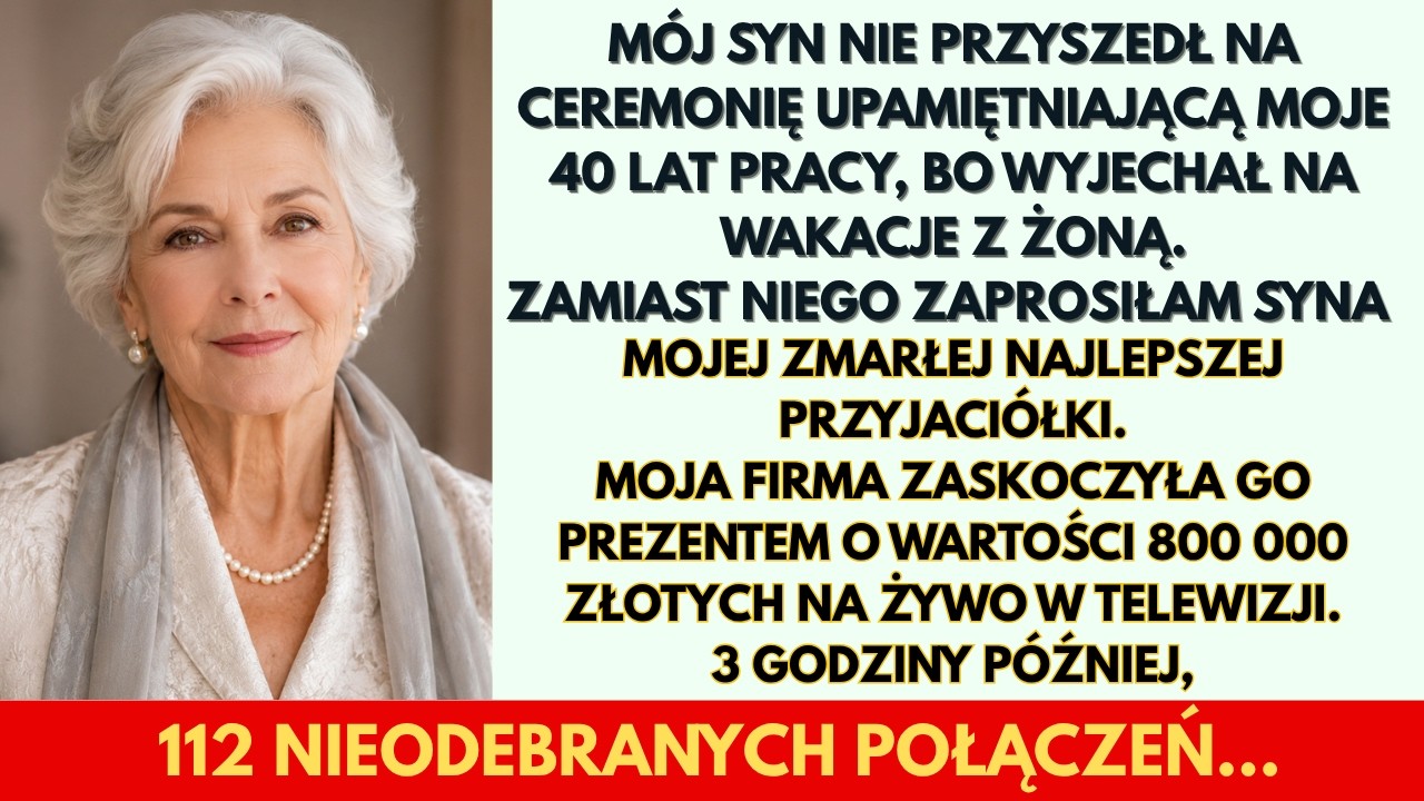 M&oacute;j syn nie pojawił się na ceremonii, podczas kt&oacute;rej miałam zostać uhonorowana. Syn mojej zmarłej n&hellip;