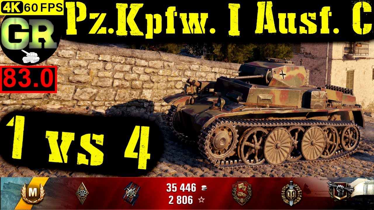 World of Tanks Pz.Kpfw. I Ausf. C WoT Replay - 11 Kills 1.3K DMG(Patch 1.5.0)
