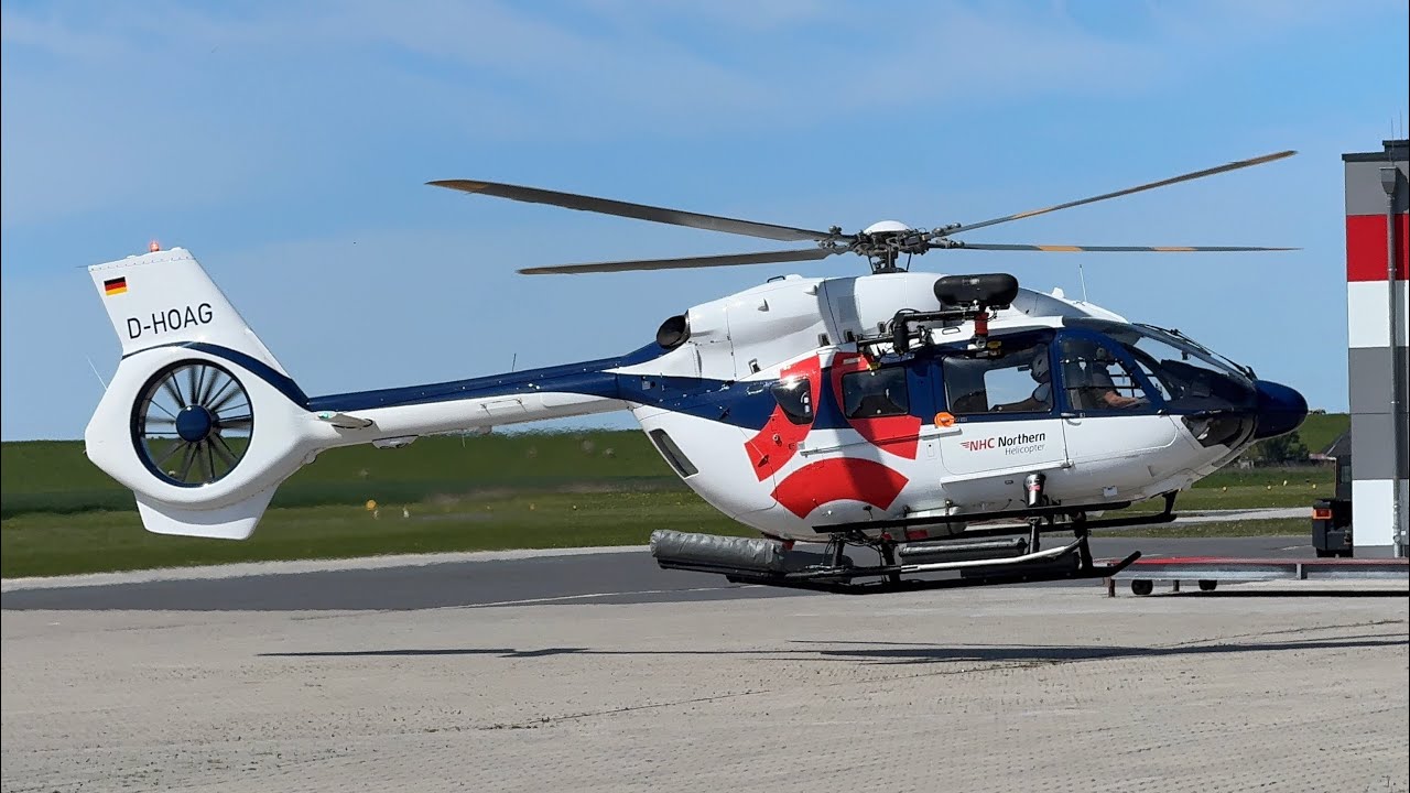 NHC Northern Helicopter | Start Airbus H145 D2 | D-HOAG | Flugplatz Norden Norddeich