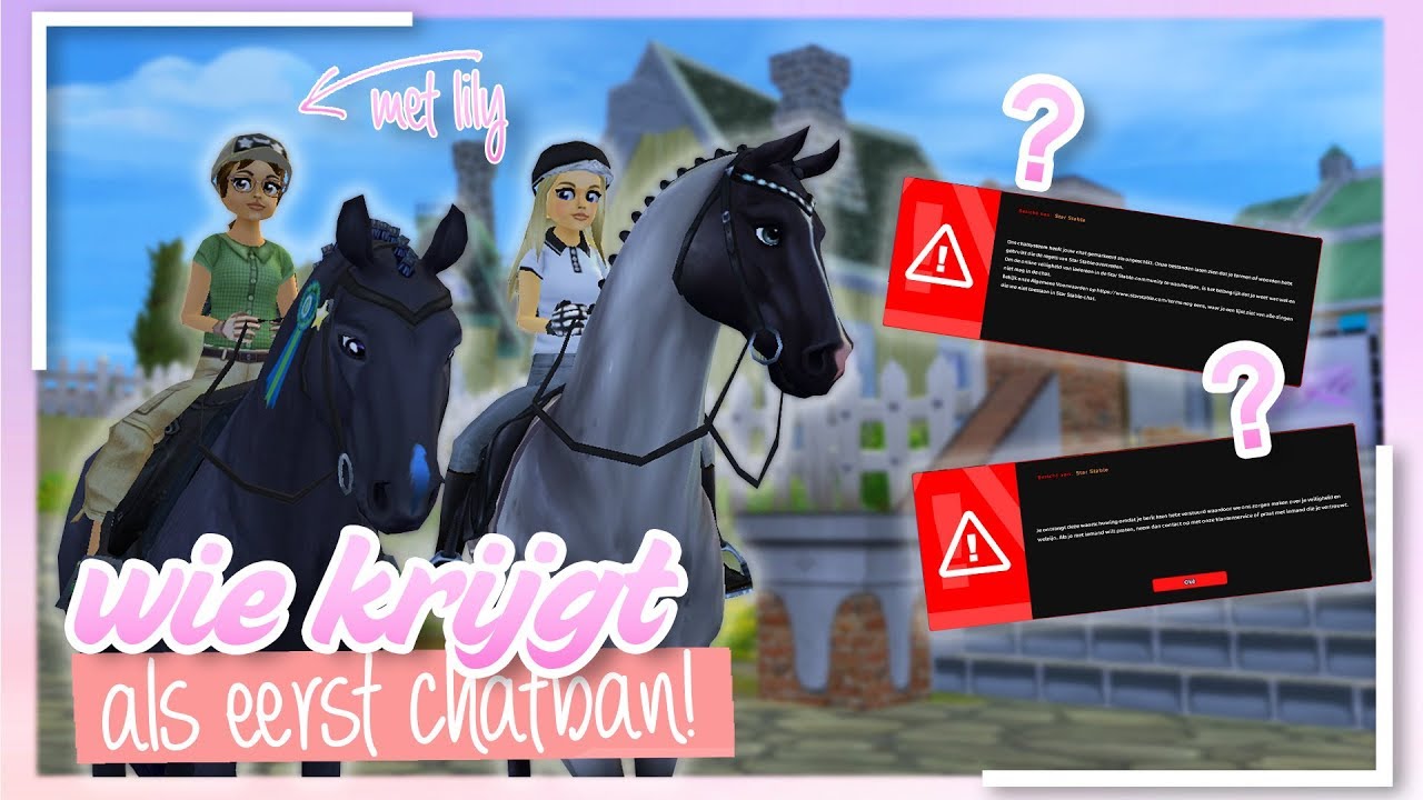 WIE KRIJGT HET SNELST EEN CHATBAN? | Starstable challenge | Scarlett Wolfvalley