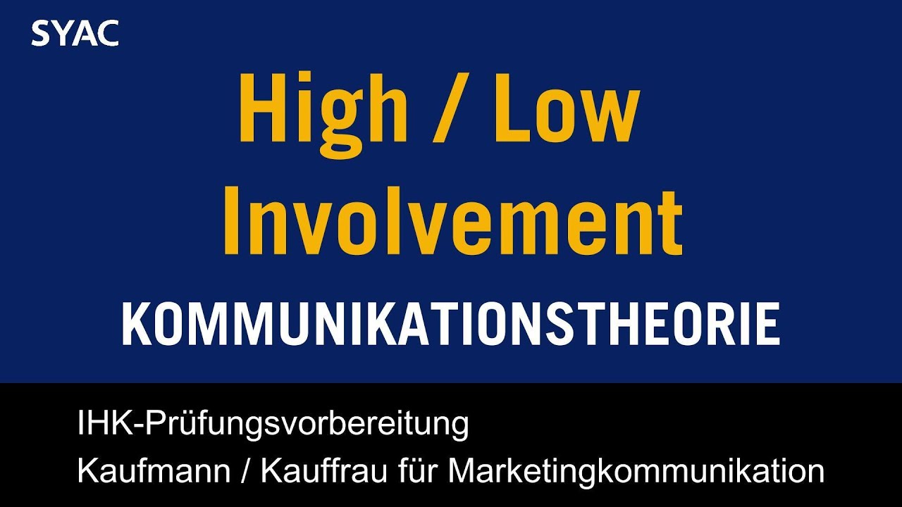 High & Low Involvement erklärt | IHK Prüfungsvorbereitung Marketingkommunikation