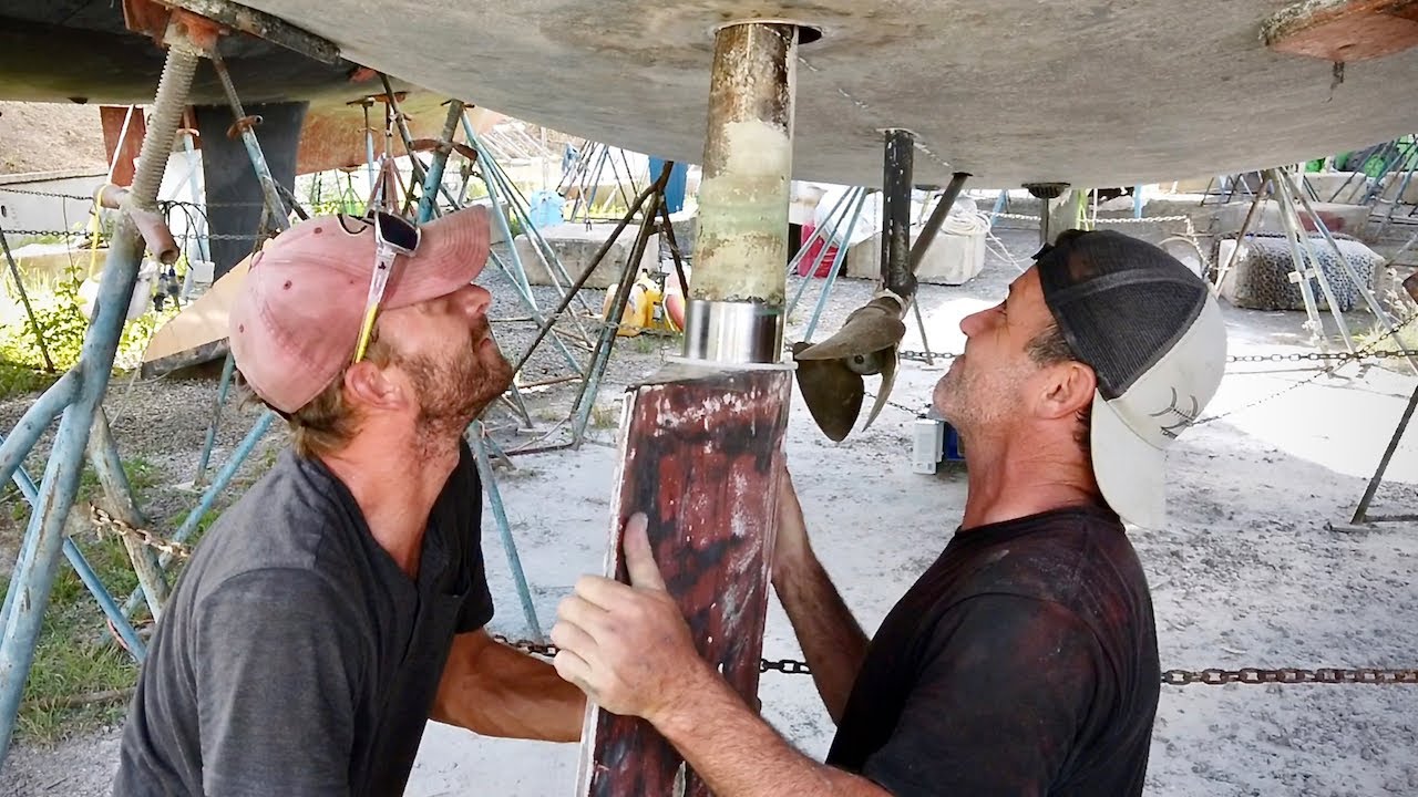 SAILBOAT RESTORATION: Beneteau Rudder Bearings and Rudder Installation