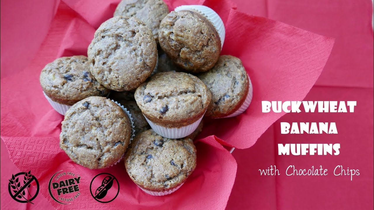 Buckwheat Banana Muffins with Chocolate Chips | Gluten-Free, Dairy-Free, Nut-Free