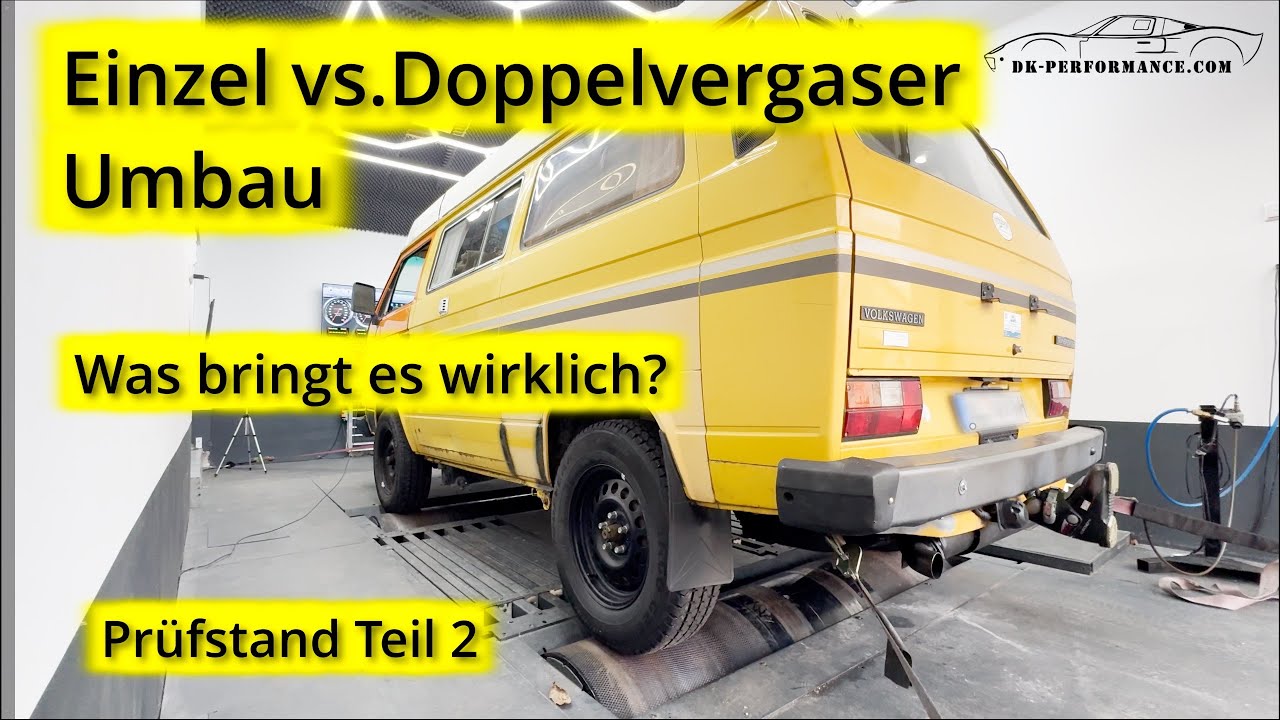 VW T3 BUS Einzel auf Doppelvergaser Umbau + Abstimmung auf dem Prüfstand Typ 4 Motor Volkswagen