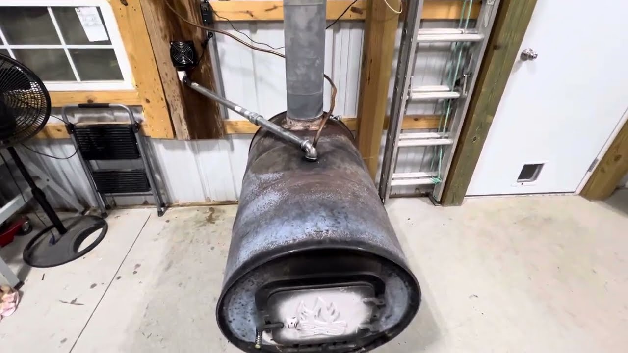Wood stove conversion to waste oil burner DIY