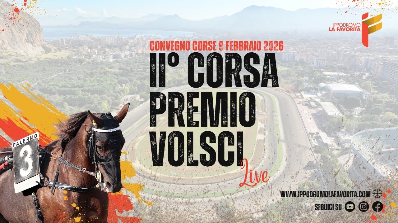 Live II° Corsa del 9 Febbraio 2026 - 3 anni F. - Metri 1600